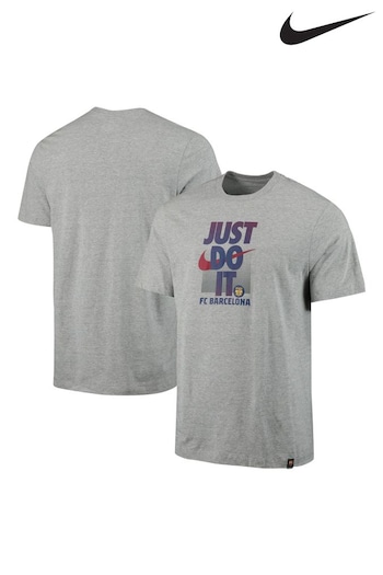 Nike Light Grey Barcelona Just Do It T-Shirt (624656) | £28