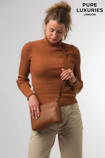 Pure Luxuries London Amber Nappa Leather Cross-Body Bag (624874) | £59