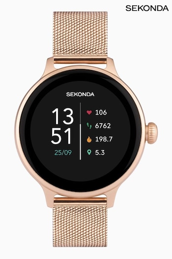 Sekonda Connect Rose Gold Mesh Stainless Steel Strap Smart Watch (624902) | £90