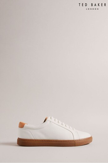 Ted Baker Udamou Leather White Trainers (625024) | £110