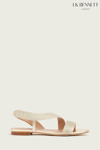 LK Bennett Rachel Metallic Rope Flat Twins Sandals (625043) | £229
