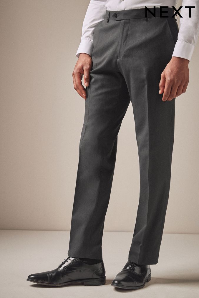 Check Formal Trousers In Charcoal B91 Oslo