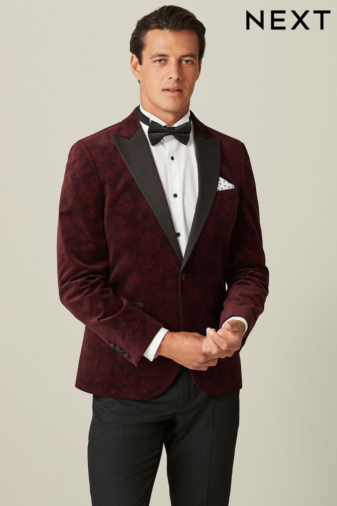 Buy Men s Red Velvet Prom Online Next UK