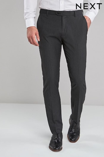 Charcoal Grey Skinny Stretch Smart f14296 Trousers (625561) | £24