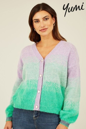 Yumi Green Ombre Relaxed Cardigan (625693) | £50