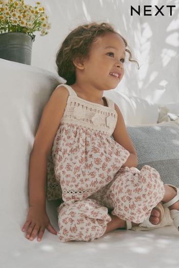 Rust Brown Floral Print Co-Ord Kianna Shirt and Trousers Set (3mths-7yrs) (625856) | £23 - £27