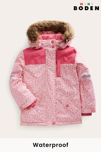 Boden Pink All Weather Waterproof Hooded Coat (626084) | £75 - £82