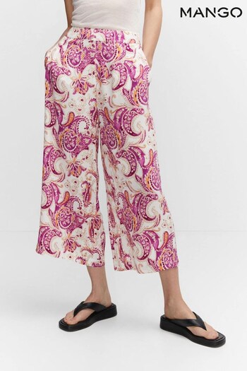 Mango Floral Print Culotte Trousers (626374) | £26
