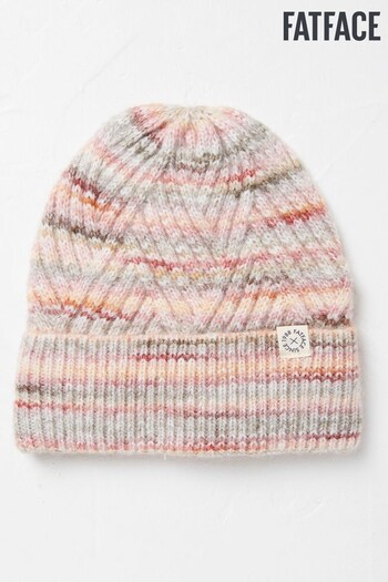 FatFace Pink Cable Space Dye Beanie (626430) | £22.50