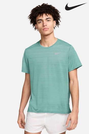 Nike Green Dri-FIT Miler Breathe Running T-Shirt (626743) | £38