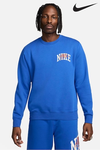 Nike Navy Club Fleece Crew Sweatshirt (627066) | £65