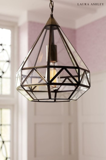 Laura Ashley Brass Zaria Lantern Pendant Ceiling Light (627222) | £195