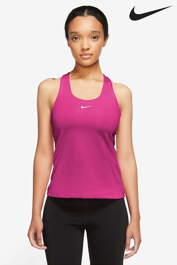 Nike Pink Medium Swoosh Support Padded Vest With Built In Sports Bra (627317) | £50