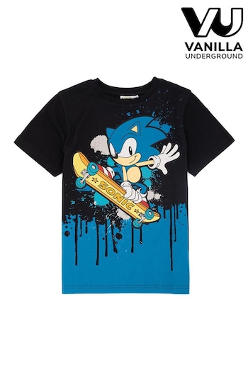 Vanilla Underground Black Sonic The Hedgehog Gaming T-Shirt (627427) | £14