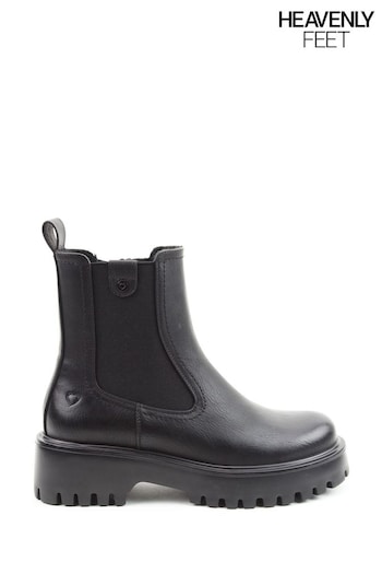 Heavenly Feet Ladies Vegan Friendly Black Mid Boots (627776) | £65