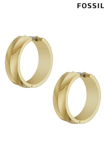 Fossil Ladies Gold Tone Jewellery Earrings (628095) | £55