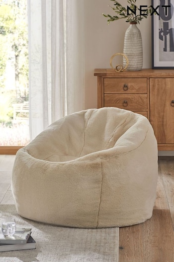 Natural Faux Fur Bean Bag Chair (628365) | £140