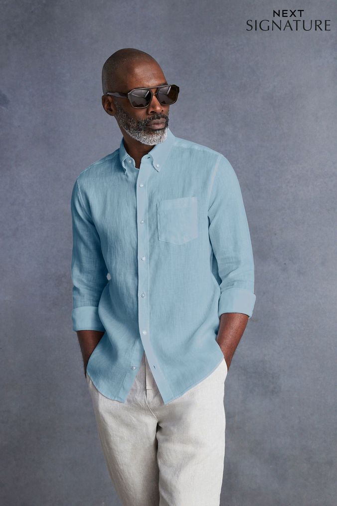 Mens linen shirts long sleeve shop