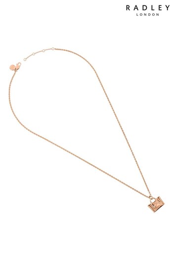 Radley Ladies Rose Gold Tone Wood Street 18ct Handbag Necklace (628440) | £35