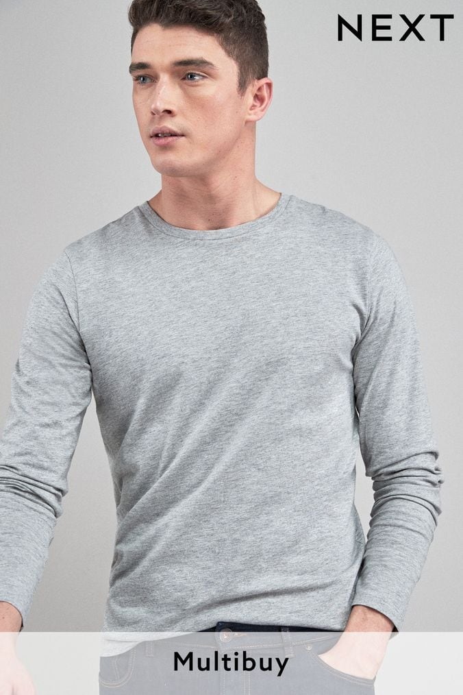 Grey long store sleeve t shirt