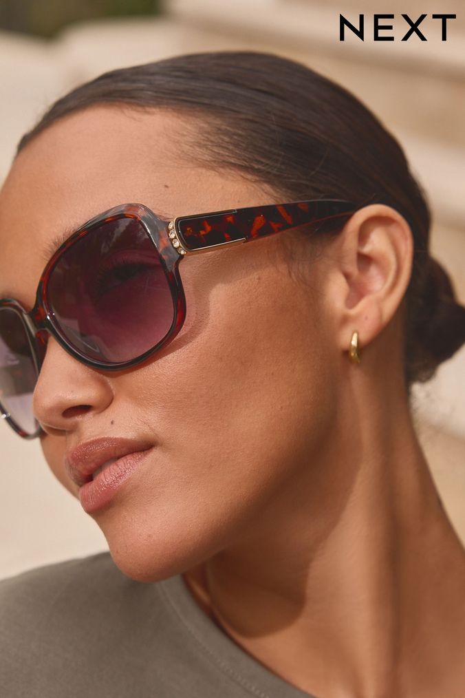 Women s Brown Sunglasses Brown Tinted Sunglasses Next UK
