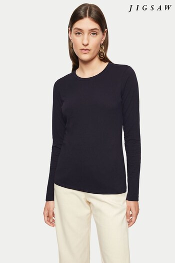 Jigsaw Supima Cotton Long Sleeve T-Shirt (6296Q5) | £32