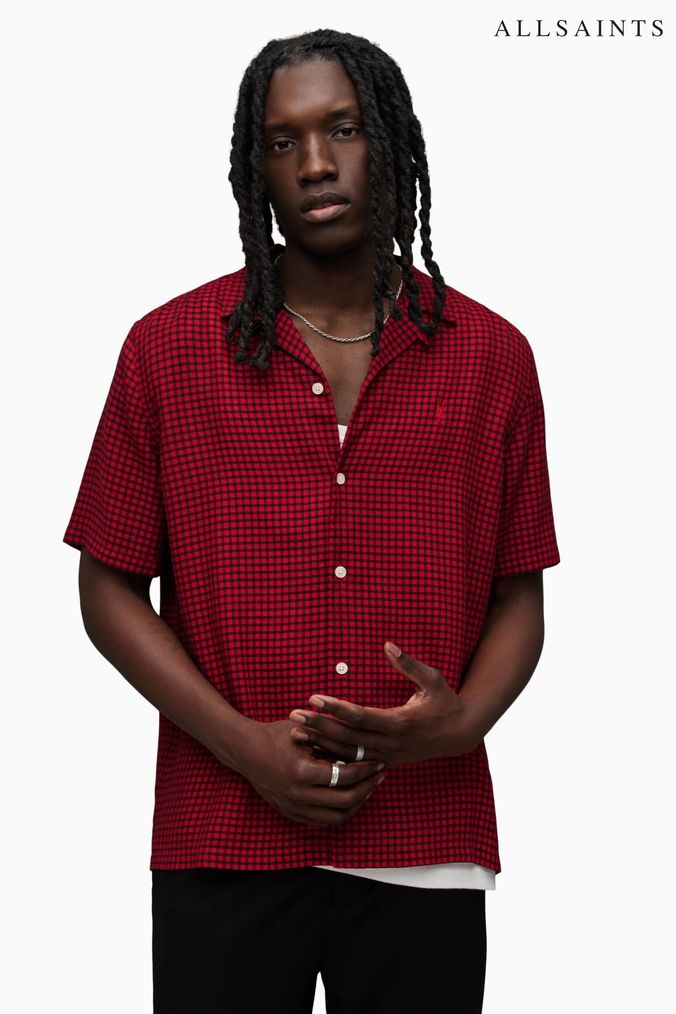 Red tartan dress all saints on sale