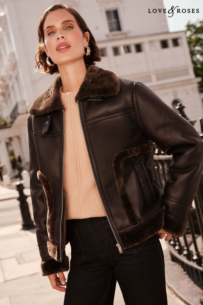 Next faux leather jacket shop