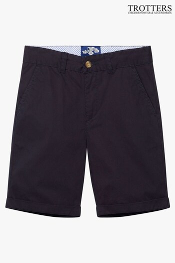 Trotters London Navy Blue Charlie Chino bow Shorts (629865) | £22 - £25