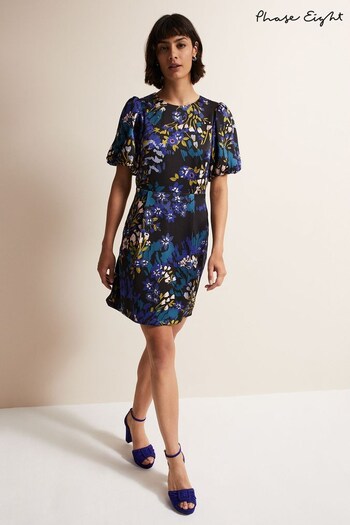 Phase Eight Black Lana Floral Mini Dress (629918) | £129