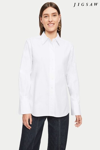Jigsaw Cotton Relaxed White Shirt (62X179) | £90