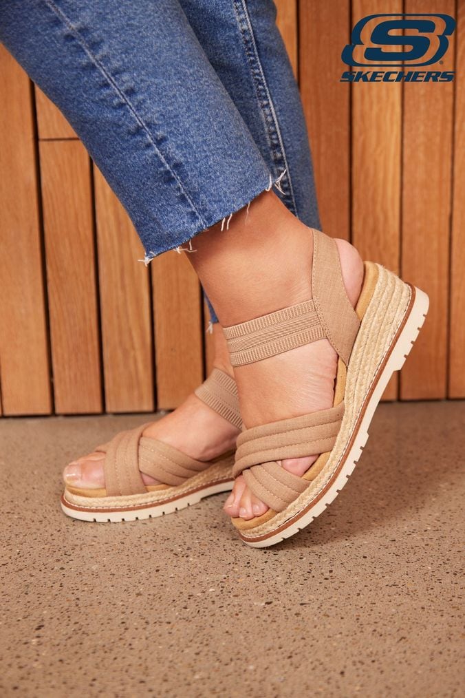 Sketchers wedge sandals best sale