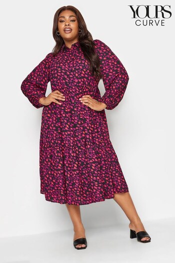 Yours Curve Pink Button Through Dress (630039) | £34