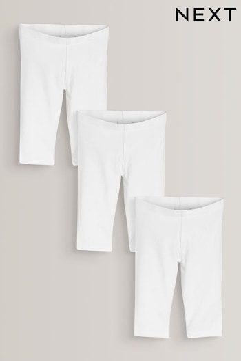 White 3 Pack Cropped Leggings patent (3-16yrs) (630052) | £10 - £16