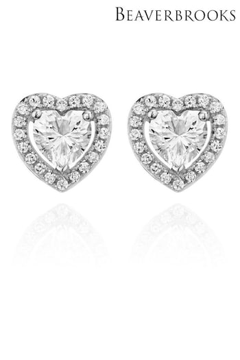 Beaverbrooks Cubic Zirconia Heart Earrings (630109) | £55