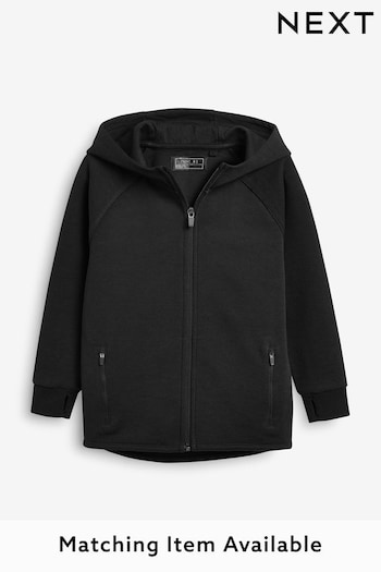 Black Zip Through Tech Sportswear Low (3-17yrs) (630193) | £17 - £22