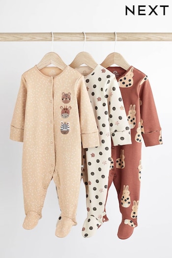 Orange Baby Character Sleepsuits 3 Pack (0-3yrs) (630225) | £20 - £22