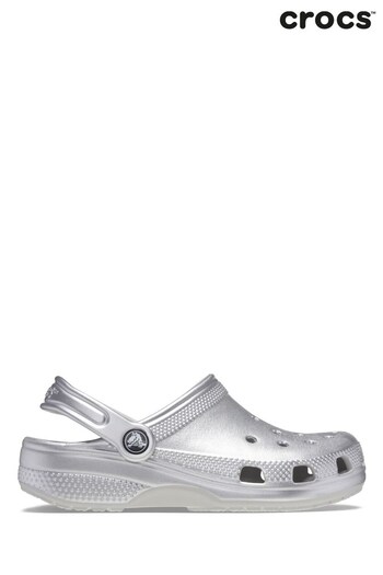 Crocs Toddler Silver Classic Clog Sandals (630252) | £35