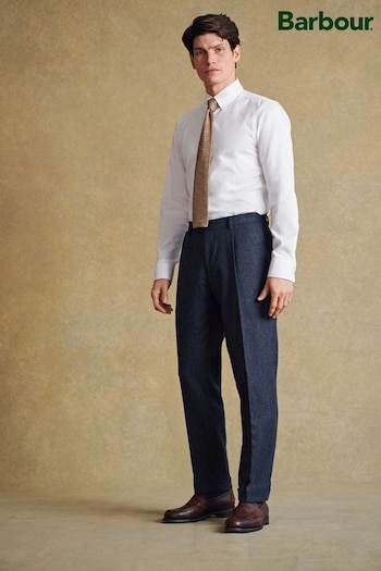 Barbour® Blue Donegal Suit Trousers (630316) | £149