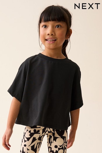 Black Boxy T-Shirt (3-16yrs) (630558) | £4 - £7