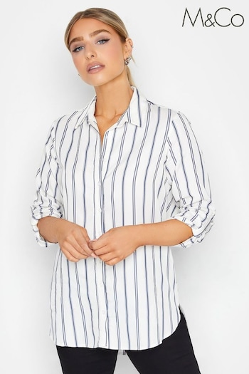 M&Co Cream Tab Sleeve Detail Shirt (630566) | £25