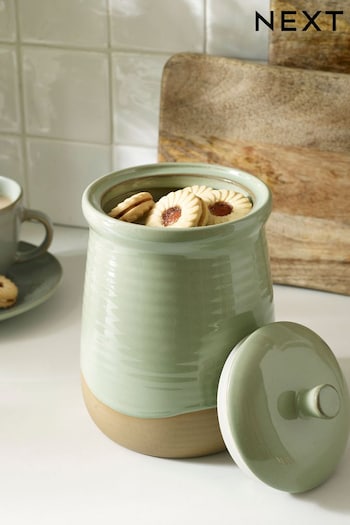 Sage Green Wolton Biscuit Jar (630592) | £22
