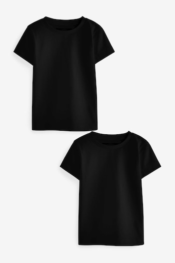Black 2 Pack Short Sleeve T-Shirts (3mths-7yrs) (630746) | £5 - £9