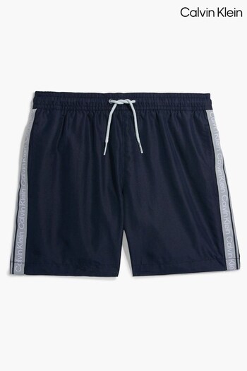Calvin Klein Boys Blue Medium Drawstring Swim Keyhole Shorts (631045) | £50