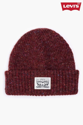 Levi's® Bordeaux Red Backpatch Wool Beanie (631340) | £30