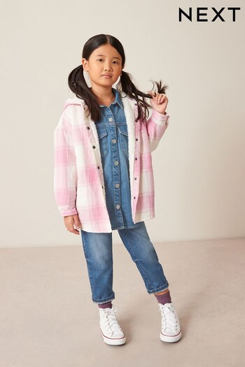 Pink Check Cosy Lined Shacket (12mths-16yrs) (631371) | £25 - £35