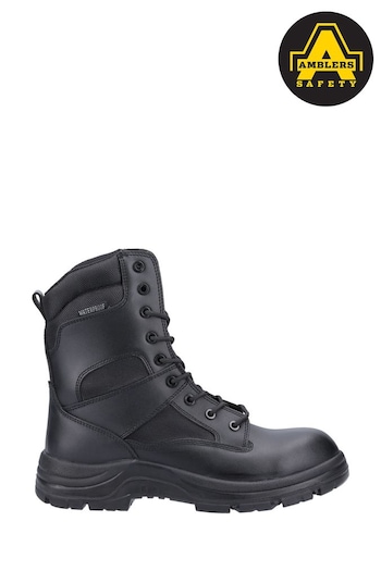 Amblers Safety Black Combat Waterproof Lace-Up Boots (631751) | £82