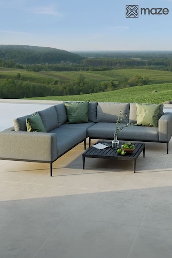 Maze Grey Garden Eve Corner Sofa In All Weather Fabric (631916) | £2,350