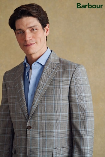 Barbour® Beige Check Suit: Jacket (632338) | £250