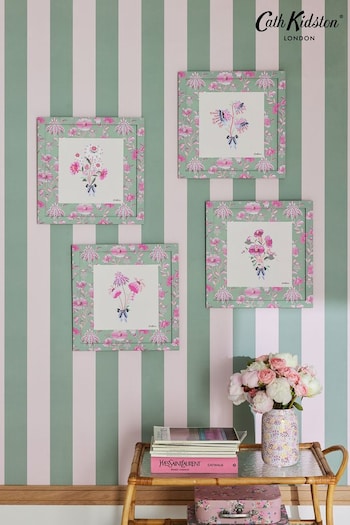 Cath Kidston Green Floral Wall Art Set 4 (632473) | £65